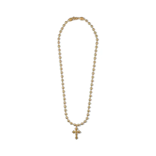 Emanuele Bicocchi Beaded Chain Cross Necklace