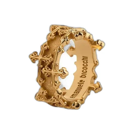 Emanuele Bicocchi Avelli Cross Double Band Ring