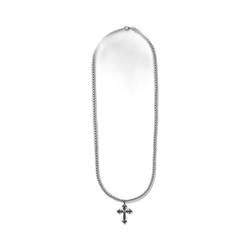 Emanuele Bicocchi Cross Pendant Beaded Chain Necklace