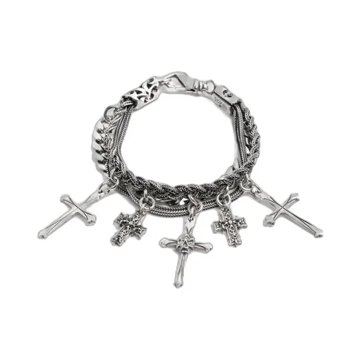 Emanuele Bicocchi Cross Charm Bracelet