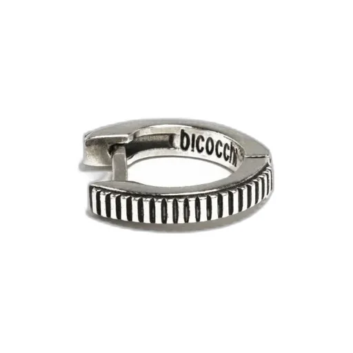 Emanuele Bicocchi Striped Hoop Single Earring