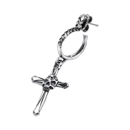 Emanuele Bicocchi Cross Skull Single Earring