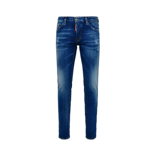 Dsquared2 Logo Patch Distressed Skinny Jeans