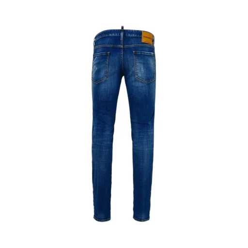 Dsquared2 Logo Patch Distressed Skinny Jeans