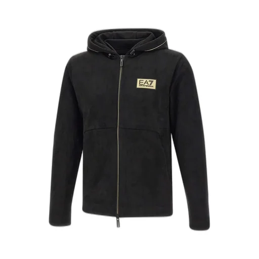 Ea7 Emporio Armani Chenille Zip-Up Hoodie