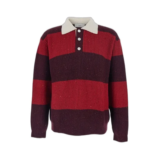 Dunst Ribbed Striped Polo Knitwear