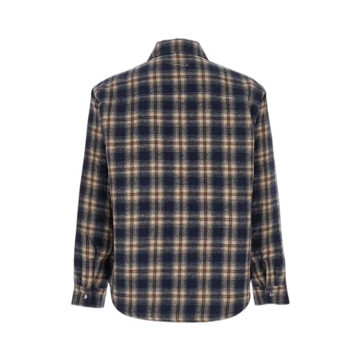 Dunst Checkered Logo Patch Flannel Shirt