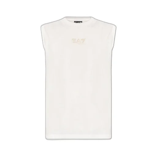 Ea7 Emporio Armani Logo Embroidered Top