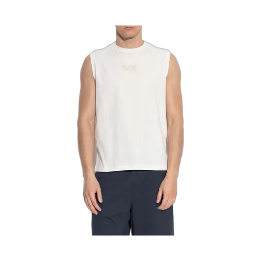 Ea7 Emporio Armani Logo Embroidered Top