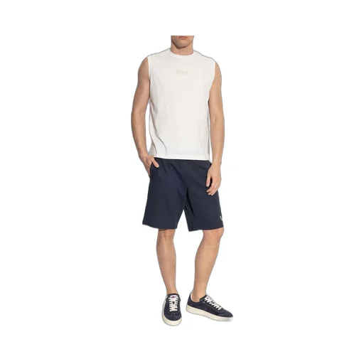 Ea7 Emporio Armani Logo Embroidered Top