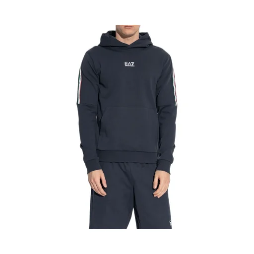 Ea7 Emporio Armani Logo Printed Hoodie