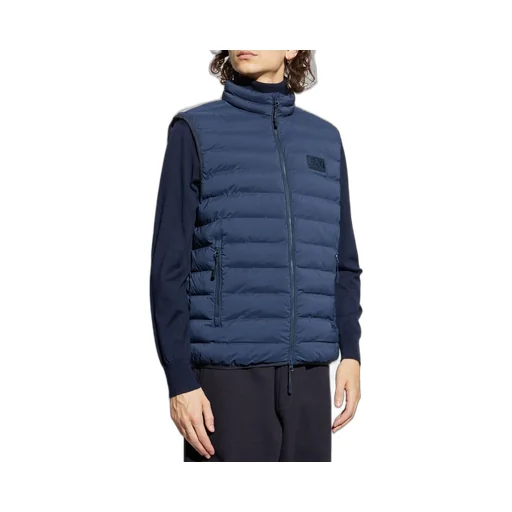 Ea7 Emporio Armani Logo Patch Quilted Vest