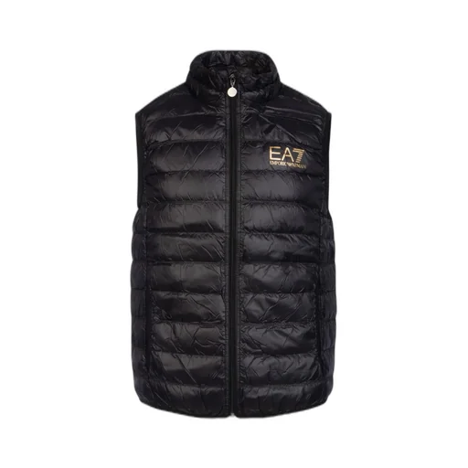 Ea7 Emporio Armani Logo Printed Zipped Gilet