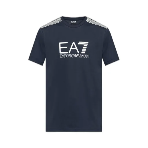 Ea7 Emporio Armani Logo Printed Crewneck T-Shirt