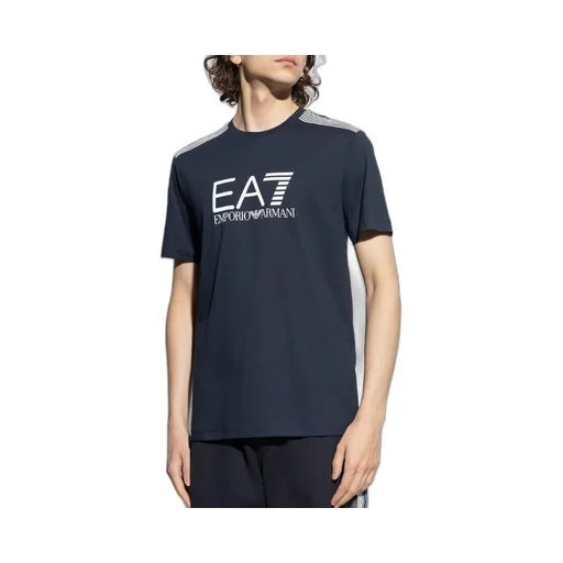 Ea7 Emporio Armani Logo Printed Crewneck T-Shirt