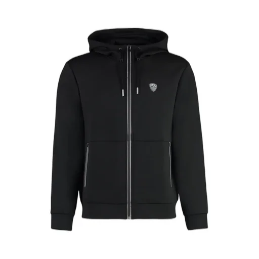 Ea7 Emporio Armani Logo Patch Zip-Up Hoodie