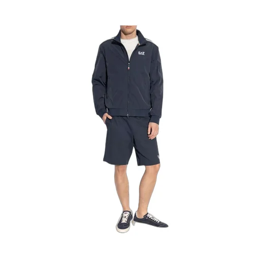 Ea7 Emporio Armani Logo-Printed Zipped Jacket