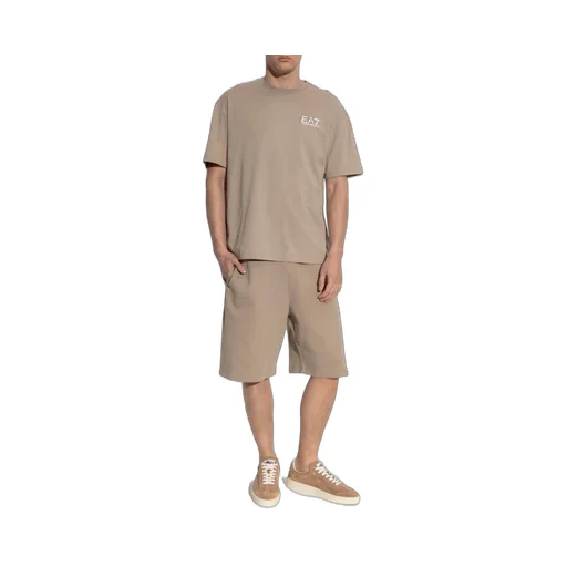 Ea7 Emporio Armani Logo Printed Crewneck T-Shirt