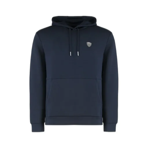 Ea7 Emporio Armani Logo Detailed Drawstring Hoodie