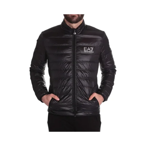 Ea7 Emporio Armani Logo Printed Zipped Puffer Jacket