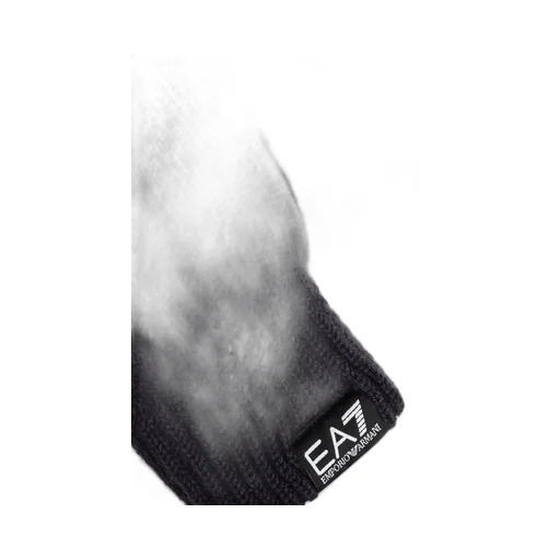 Ea7 Emporio Armani Logo Patch Knit Gloves
