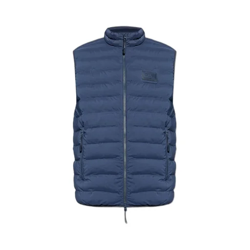 Ea7 Emporio Armani Logo Patch Quilted Vest