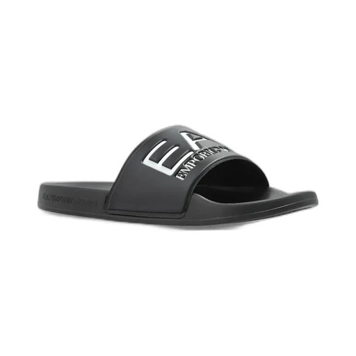 Ea7 Emporio Armani Logo Embossed Slide Sandals