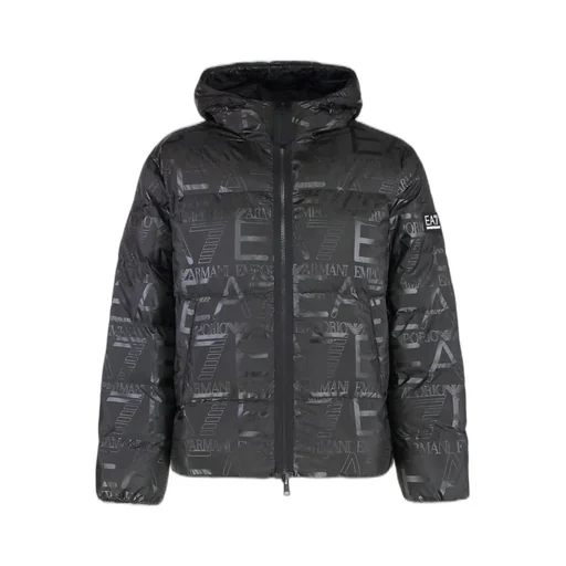 Ea7 Emporio Armani Hooded Full Zip Down Jacket