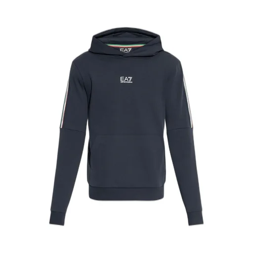 Ea7 Emporio Armani Logo Printed Hoodie