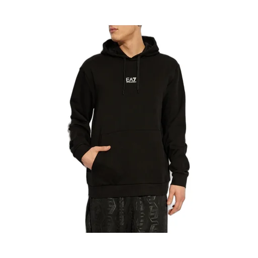 Ea7 Emporio Armani Drawstring Long-Sleeved Hoodie