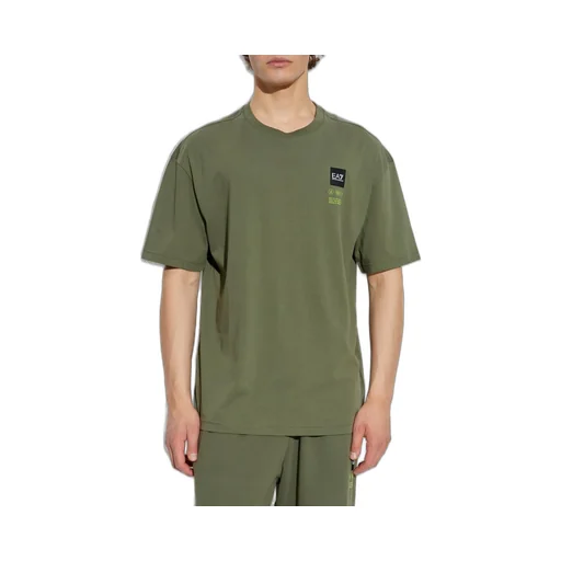 Ea7 Emporio Armani Logo Patch Crewneck T-Shirt