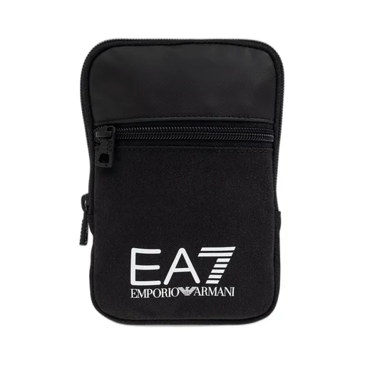 Ea7 Emporio Armani Logo Printed Zip-Up Shoulder Bag