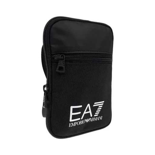 Ea7 Emporio Armani Logo Printed Zip-Up Shoulder Bag