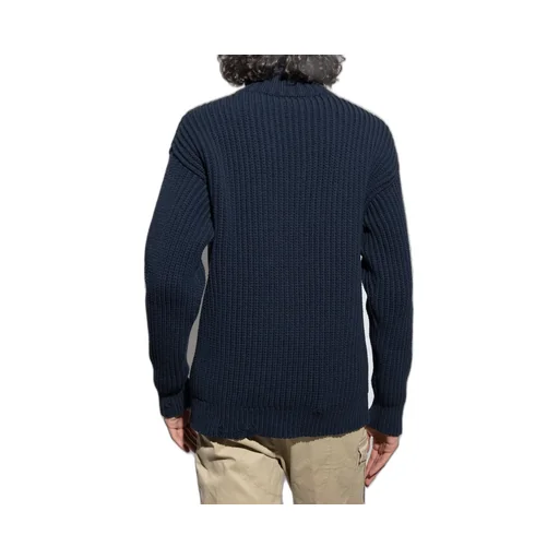 Dsquared2 High Neck Logo Patch Distressed Jumper