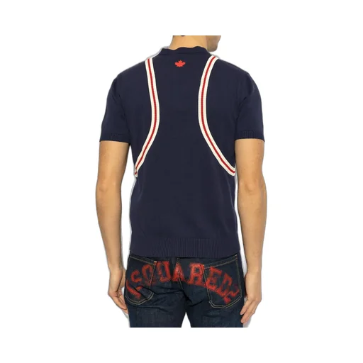 Dsquared2 Logo Printed Short-Sleeved Knitted Jumper