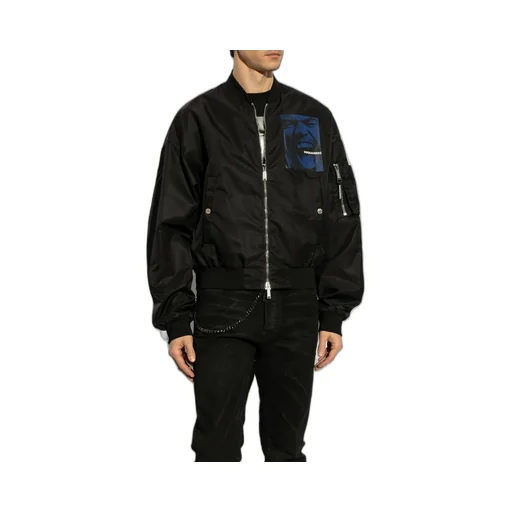 Dsquared2 Logo Printed Zipped Bomber Jacket