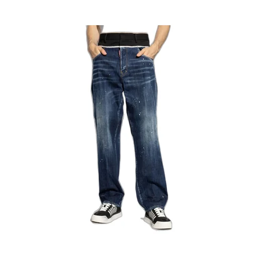 Dsquared2 Mid-Rise Panelled Straight-Leg Jeans
