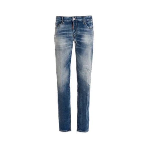 Dsquared2 Logo Embroidered Straight Leg Jeans