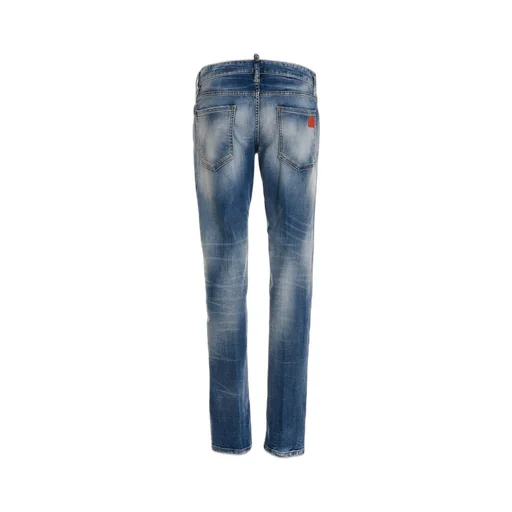 Dsquared2 Logo Embroidered Straight Leg Jeans