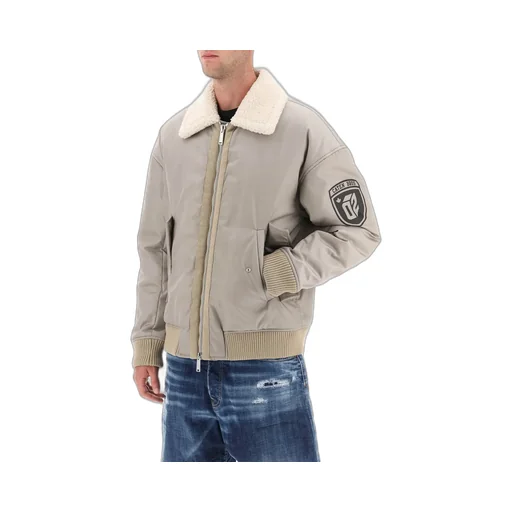 Dsquared2 Logo Printed Zip-Up Bomber Jacket