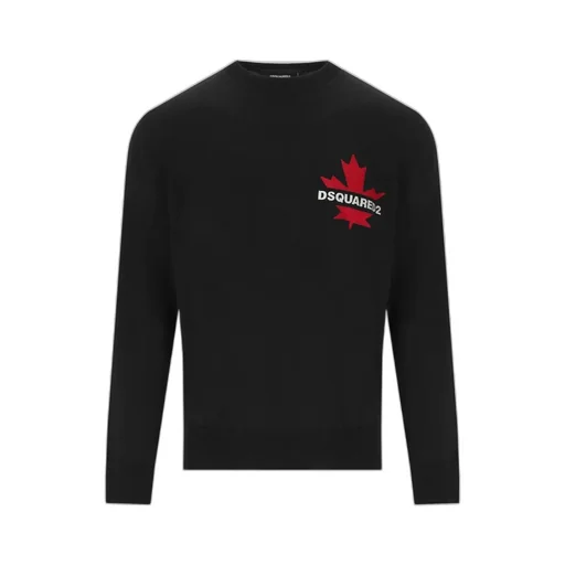 Dsquared2 Logo Intarsia-Knit Crewneck Jumper