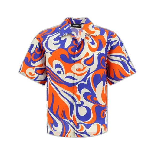 Dsquared2 Abstract Print Short-Sleeved Shirt