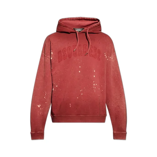 Dsquared2 Paint Splatter Detailed Drawstring Hoodie