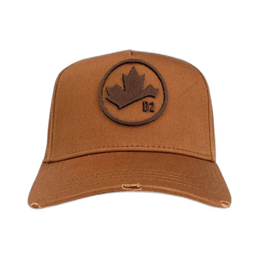 Dsquared2 Maple Leaf-Appliqué Distressed Baseball Cap