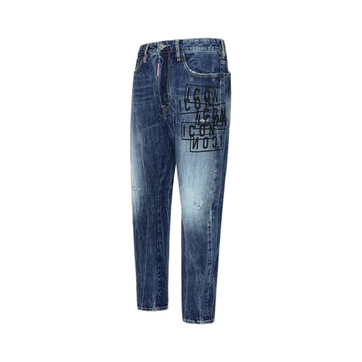 Dsquared2 Icon Printed Straight-Leg Jeans