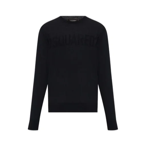 Dsquared2 Logo-Intarsia Crewneck Knitted Jumper