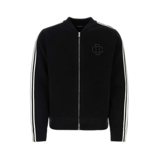 Dsquared2 Logo-Embroidered Knitted Zipped Cardigan