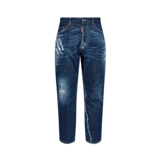 Dsquared2 Distressed Straight-Leg Jeans