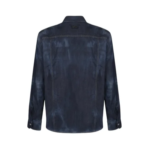 Dsquared2 Distressed Icon Western Denim Shirt