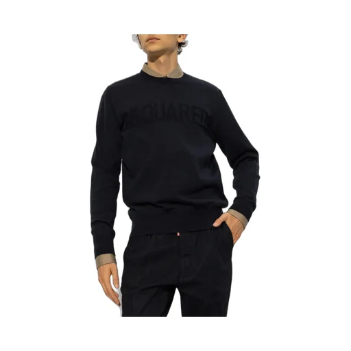 Dsquared2 Logo-Intarsia Crewneck Knitted Jumper